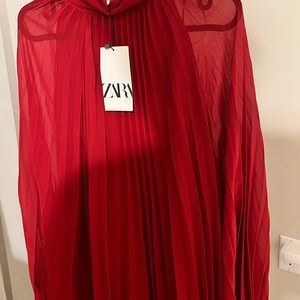 Zara Red Blouse ,new with tags size XXL .Long sleeves .Perfect for Christmas .